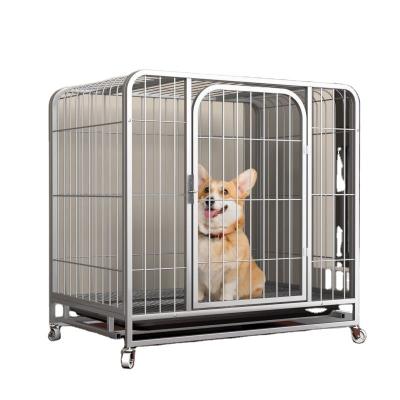 China Breathable Professional Stainless Steel Veterinary Equipment Modular Breeding Animal Pet Cage With Solid Walls Dog Cage for sale