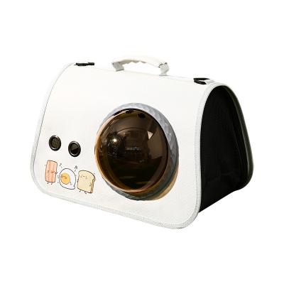 China Cats Backpack Outside Portable Transparent Space Capsule Pet Bag Cat Breathable Backpack Pet Carrier Bag for sale