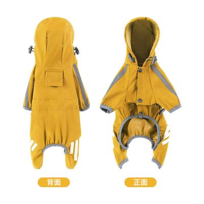 China Water Resistance High Quality Waterproof Dog Raincoat Lightweight Custom Adjustable Windproof Anti-fouling Pet Raincoat With Poncho Hood for sale