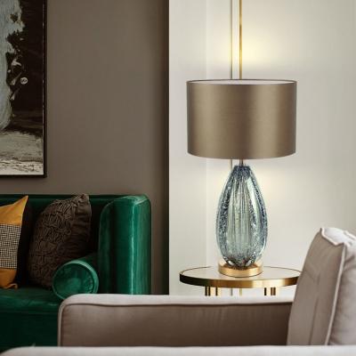 China Modern, simple and elegant modern glass table lamp, suitable for hotels and bedrooms for sale