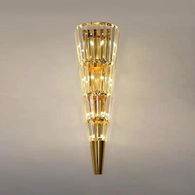 China Lighting functions post-modern light luxury crystal wall lamp is suitable for hotel lobby villas for sale