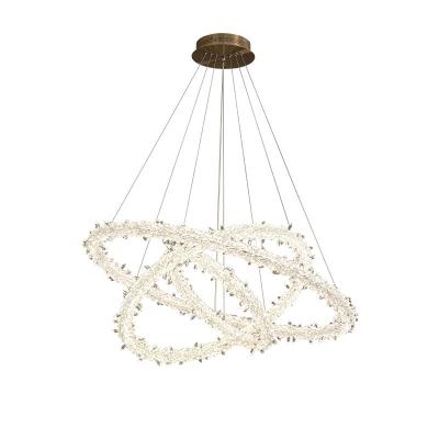 China Customized Modern Postmodern Design Lighting Living Room Crystal Garland Pendant Lamp for sale