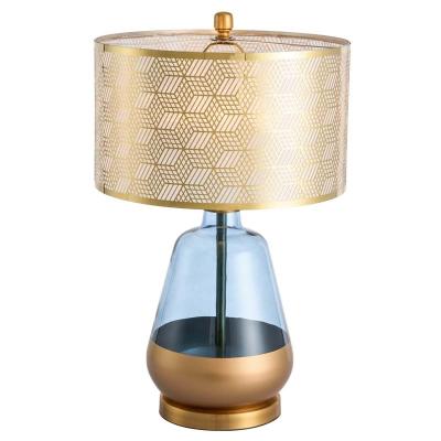 China Bedside Lamp Modern Decorative Bedside Lamp With Glass Shade for sale