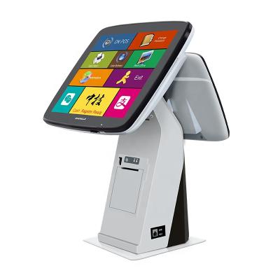 China Restaurant All In One Capacitive Touch Screen Stand With 3 Inch Metal Shell Printer for sale