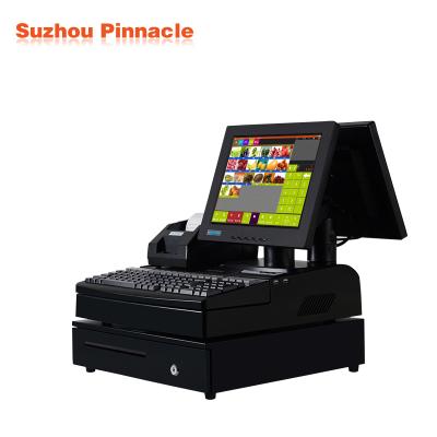 China Hot sale! Factory Price Dual Screen Retail PC POS System with Cash Drawer, Thermal Printer, POS Software MS 910D for sale