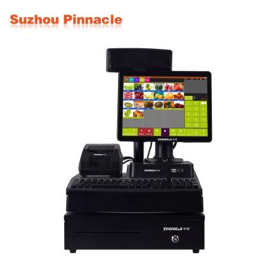 China Supermarket China POS Factory All In One Windows 10 POS System PC For Retail And Restaurant With Printer for sale