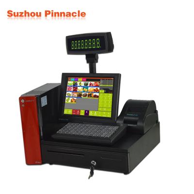 China Supermarket Supermarket Shelf POS System with Barcode Scanner, Printer, Cash Drawer for sale