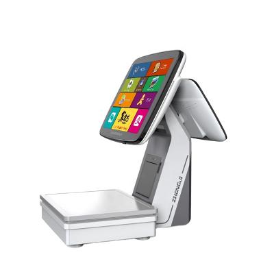 China Supermarket cash register, thermal printer and scale all in one pos scale 4G RAM for sale