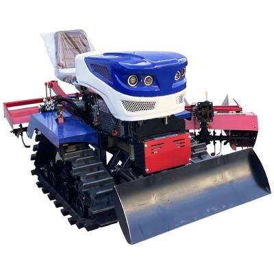 China Farm Work Machinery Crawler rotary tiller water and drought fertilization greenhouses ditch garden orchard management by agricultural tractor for sale