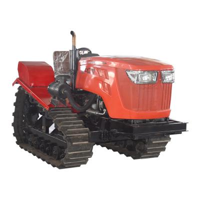 China Farm Work Machinery High-horsepower water and drought crawler tractor tiller with crawler garden tractor ditching rotary tillage machine for sale