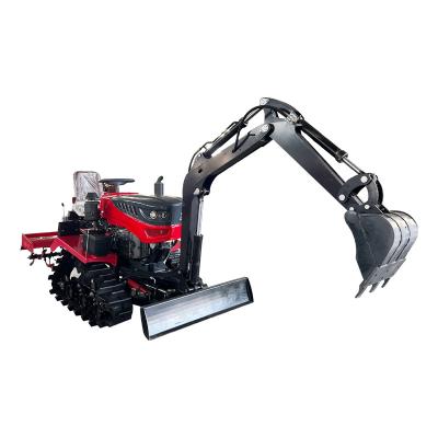 China Building Material Shops Good Quality Tractor Cultivator Mini Rotari Tiller 25 Hp Sitting Track Rotary Cultivator for sale