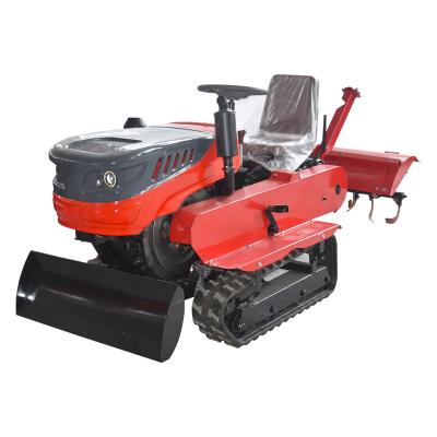 China Farm Work Machinery Small horsepower crawler tractor rotary cultivator multi-functional tractor greenhouse orchard cultivator Small tractor for sale