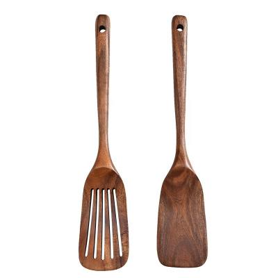 China Sustainable Fashion Teak Wood Spatula Eco-friendly Style Spatula Wood Kitchen Wooden Spatula for sale