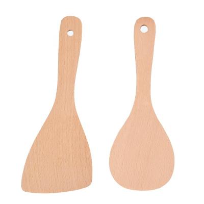 China Sustainable Eco-Friendly product wholesale wooden spoon unpainted unwaxed rice spoon rice cooker spoon for sale