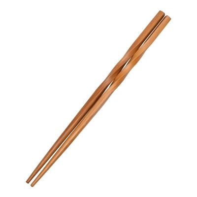 China Sustainable 2022 New Style 24cm Carbonized Bamboo Chopsticks Reusable Twist Chopsticks for sale