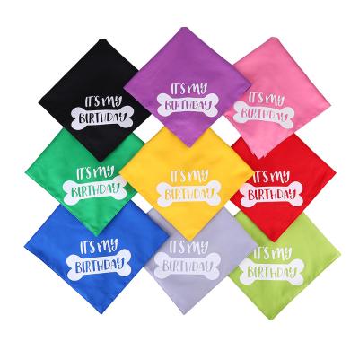 China Personalized 9 Color Dog Bandana Collar Dog Bandana Custom Printing Logo for sale