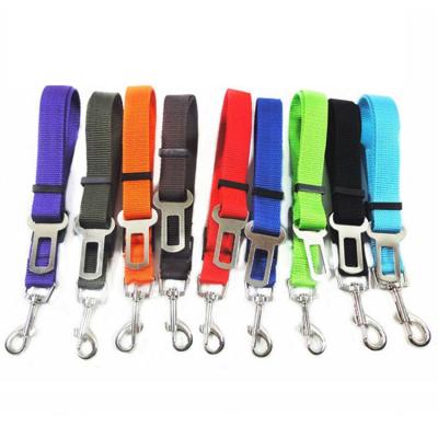 China Custom Logo 13 Colors Custom Logo Vehicle Car Pet Adjustable Seat Belt for sale