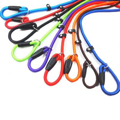 China Custom Nylon 0.6cm 0.8cm 1.0cm Rope Slip Dog Leashes 1.2cm Adjustable for sale