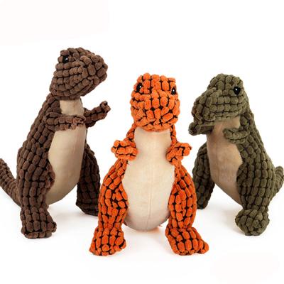 China Viable Toys Squeaky Plush Dog Interactive Dinosaur Dog Toy for sale