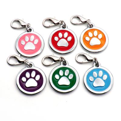 China Custom Paw Shape Dog Nametag By Europe Dog Collar Accessories for sale