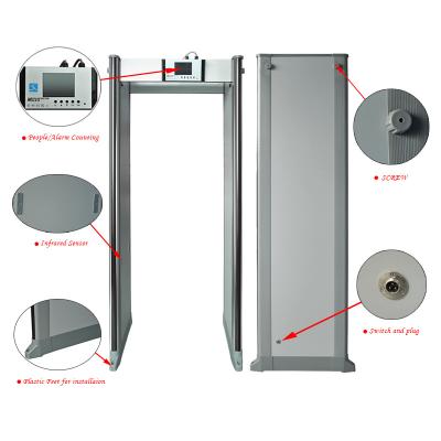 China wifi smart airport smart lcd style walk through metal detector gate Te koop