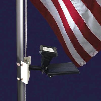 China Residential Solar Flag Pole Light With 6led Super Bright Solar Flag Pole Light For Flag Poles 2-3inches Adjustable Solar Led Flag Pole for sale