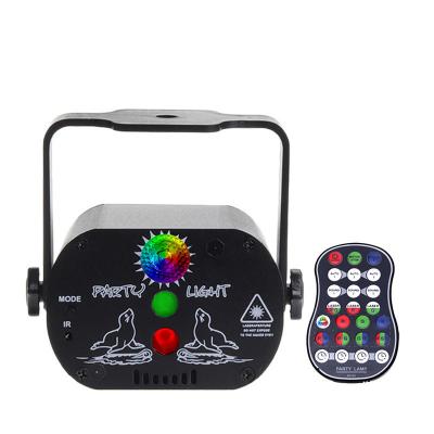 China Party Light Party DJ Lights With Sound Activated USB Remote Control Powered RGB Led Projector Strobe Lamp Bright Portable Disco Stage Light for sale