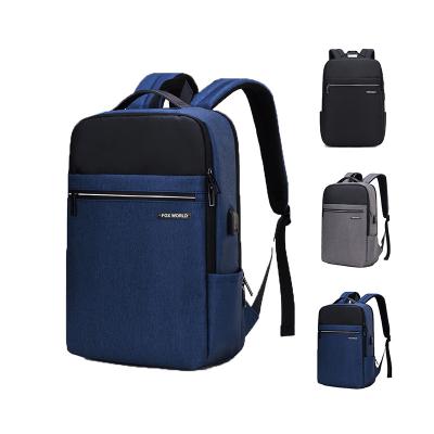 China With USB Fashion Mochila New Style Large Capacity Laptop Mac-Book Backpack With USB Charger Backpack Waterproof Mobile Bag for sale