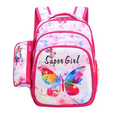 China Waterproof 17 Inch 2 Pieces 3D EVA School Bag Fashion Cartoon Character Set With Heat Transfer Pattern for sale