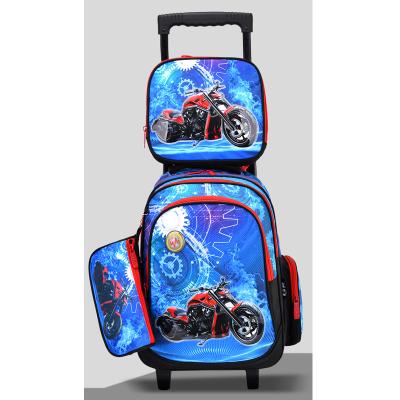 China Original Wholesale Waterproof 16 Inch Cartoon Character Design Trolley School Bags With 3 Pieces Set for sale