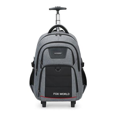 China With USB Large Capacity Single Customer LOGO Trolley Backpack With Rolling Wheels For Travel for sale