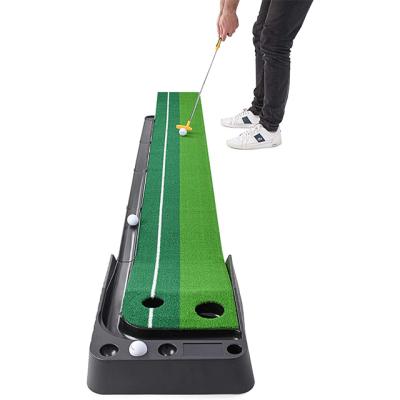 China Golf Practice 2.5m Ball Return Artikelen Aid Green Putting Mat Golf Swing Indoor Training With Logo Customization for sale