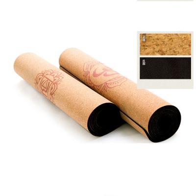 China Wholesale Rubber+cork exercise cork yoga mat gym fitness mat 3mm yoga mat made of cork for sale