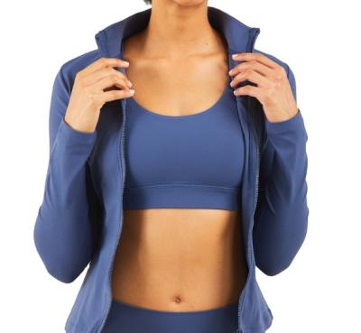 China Yoga Sports High-Neck Zipper Long Sleeve Sport Sustainable Tight-Fitting Slimming Running Jacket for sale