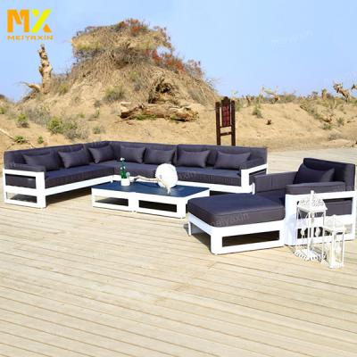 China All Weather Modern Simple Waterproof Commercial Garden Resort Hotel Use Aluminum Power Coated Outdoor Furniture Sofa For Courtyard And Villa for sale