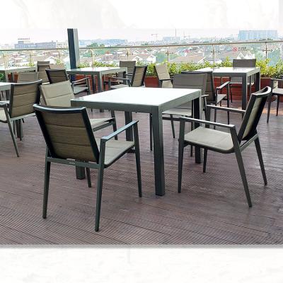 China Popular Time Outdoor Furniture Garden Chair Set Aluminum Wicker Outdoor Dining Set Furniture For Garden And Yard for sale