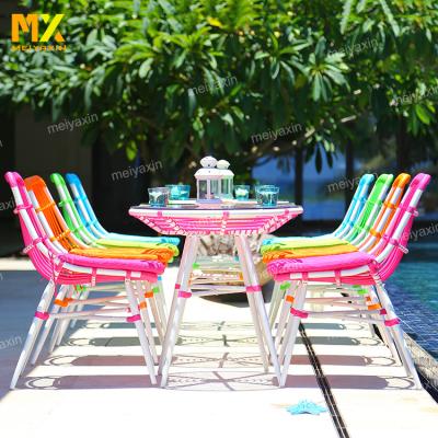 China Wholesale cheap colorful all weather outdoor furniture hotel restaurant wedding banquet chair for villa for sale