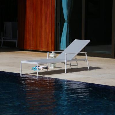 China Modern simple modern poolside beach swimming pool sun loungers for garden, aluminum outdoor and hotel for sale