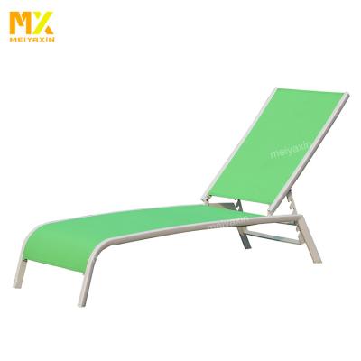 China New Design Courtyard Sun Garden Chair Furniture Super Comfortable Outdoor Lounge Adjustable Backrest Aluminum Frame For Hotel Villa And Beach for sale