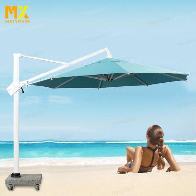 China Weather Resistant Sun Umbrella Restaurant Cafe Led Light Up Waterproof Outdoor Garden Patio Folding Umbrella For Hotel Beach Poolside for sale