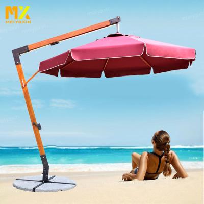 China High Quality Adjustable Commercial Restaurant UV Resistant Cafe Restaurant Height Weather Leisure Cantilever Solar Panel Led Patio Umbrella for sale