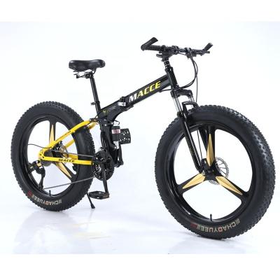 China Best Steel Chinese Supplier Fast Drop Shipping 26 Inch Foldable MTB High Carbon Steel Bike Fat Tire Adult Mountain Foldable Bicycles for sale