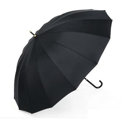 China Minimalist 21 Inch 16 Ribs Auto Open Straight Umbrella, Japanese Style Umbrella for sale