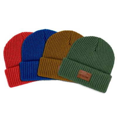 China Factory Directly Common Sale Winter Custom Beanie 100% Acrylic Knit Beanie for sale