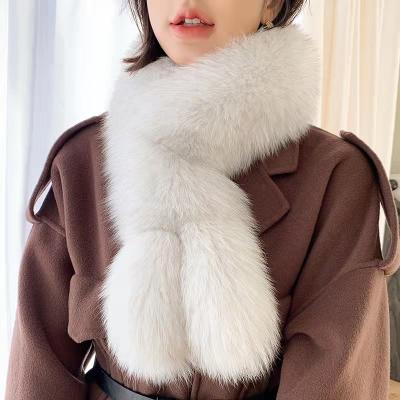 China 2021 Soft Hand Feeling Russia Fashion Fur Scarf Fox Fur Scarf for sale