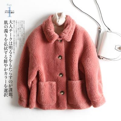 China Breathable Woolen Coat Women Coat Winter Fashion Woolen Cloth Warm Woven Coat for sale