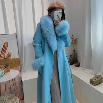 China 2021 Winter Women's Full-Length Coat Woolen European Popular Cashmere Coat Breathable Woolen for sale