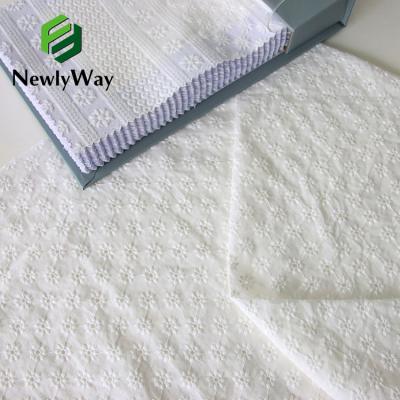 China Cheap price wholesale viable all over white embroidery cotton voile eyelet lace fabric for garment for sale