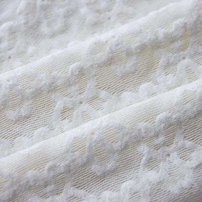 China Viable luxury high quality dresses sexy cream color lace up colorful embroidery fabric for dresses sexy skirts for sale