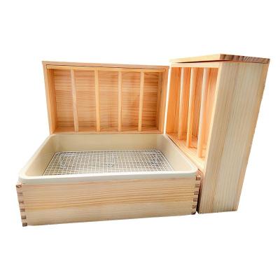 China Sustainable Rise Rabbit Straw Rack Toilet For Convenient Straw Rack Two In One Wooden Hog ​​Dutch Bedpan Straw Rack Small Size for sale